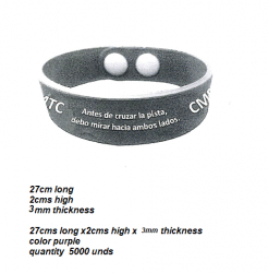 foami wrist band with a button