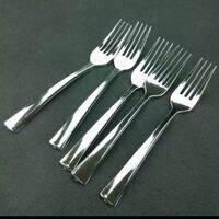 Disposables silver coated spoon and fork