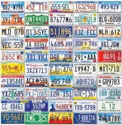 Embossed aluminum car license plates USA, Canada