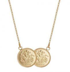  Double Coin Chocker Necklace