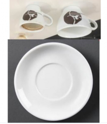 Ceramic cups + under Cups