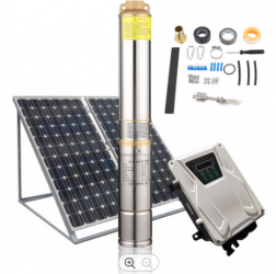 Photovoltaic solar kit, panels, pump, controller