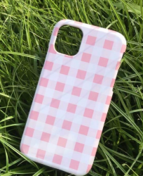 Pink Gingham phone case