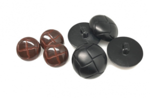 Classic Round Football Shaped Leather Buttons For 