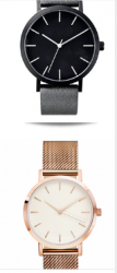Private label mesh strap and leather strap watcjhs
