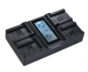 Camera Battery Charger: Andoer 4-channel charger +