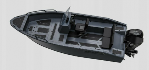 Kleines Schnellboot Jon Fischerei fahrzeug Fischer
