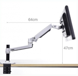 Dual Monitor Desk Mount Stand for 13-27 inch LCD L
