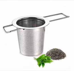 Food grade silver gold color stainless steel tea f