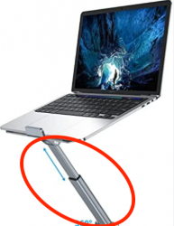 Aluminum laptop stand arm