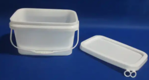 rectangle food grade PP plastic bucket with lid an