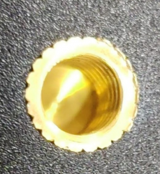 Custom brass knurled thread insert nut 1/4 stainle