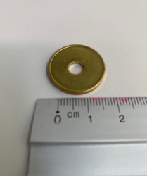 Metal Token made of brass diameter 21mm thickness 