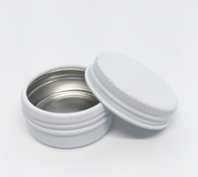 10ml small round white aluminium tin for cosmetic 