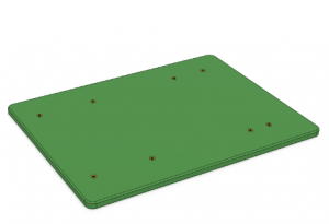 LDPE cutting board with screw inserts