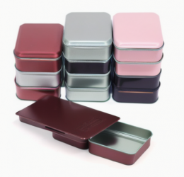 Square lip balm tin case candy Tin Can containers 