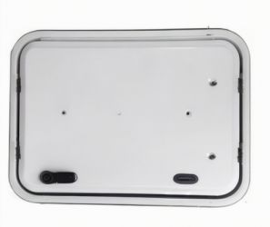 White Frame Waterproof RV Hatch Door Lockable Exte