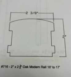 Oak Colonial and Modern Rail