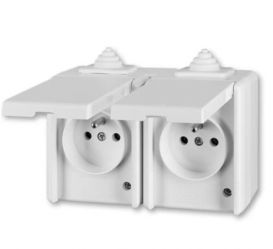 16amp double french socket