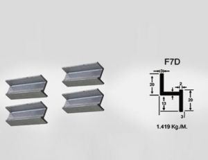 Z profile F7/F4 section for window frame